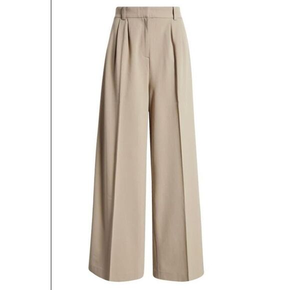 Open Edit Tan Natural Wide Leg Pants Medium‎ - Picture 1 of 5